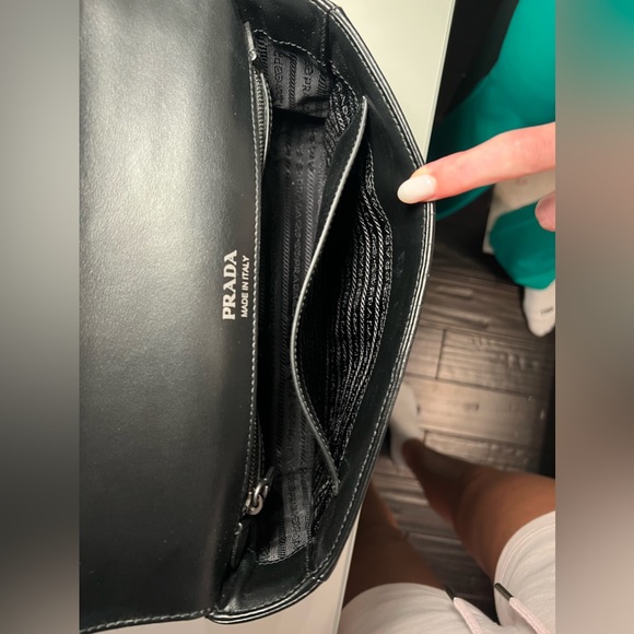 Prada Diagramme Leather Shoulder Bag Crossbody - Picture 4 of 7